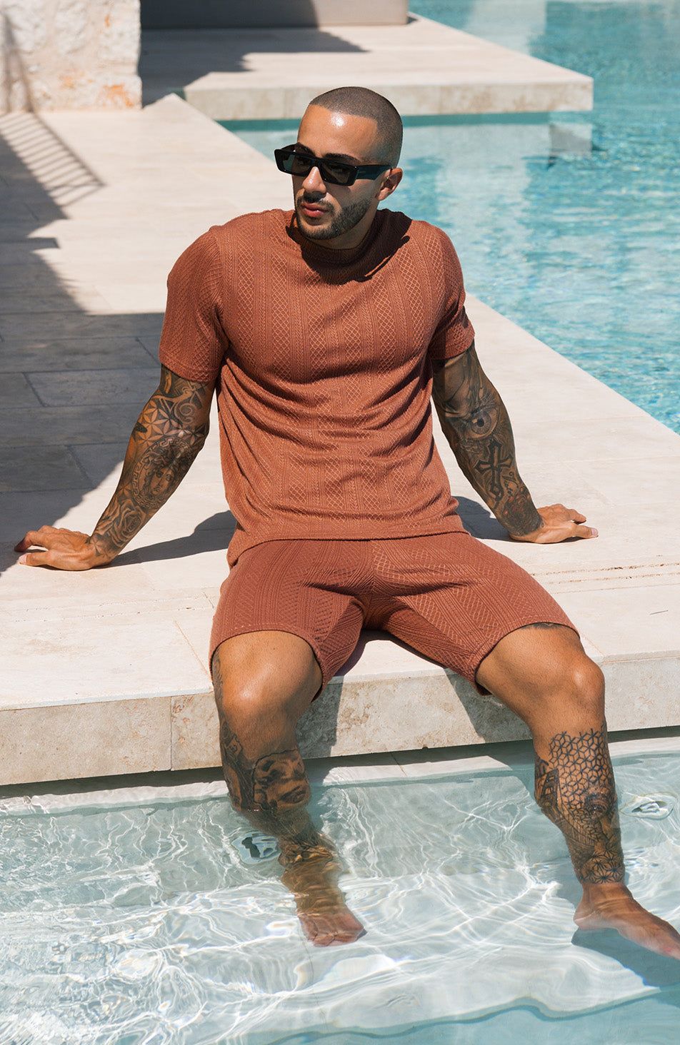 Tanami Textured Stretch Slim Tee in Canyon