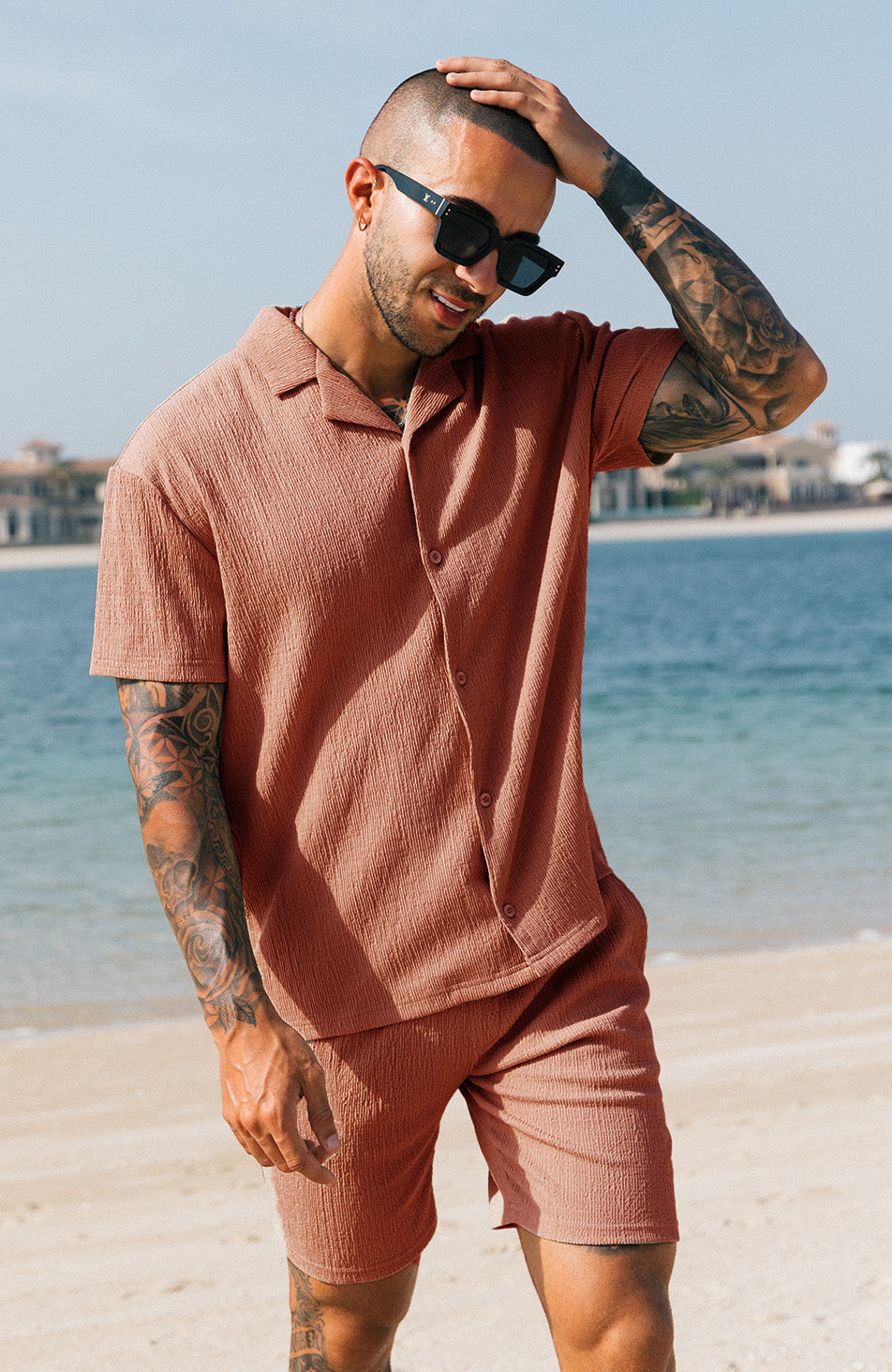 Eivissa Relaxed Fit Shirt In Rust
