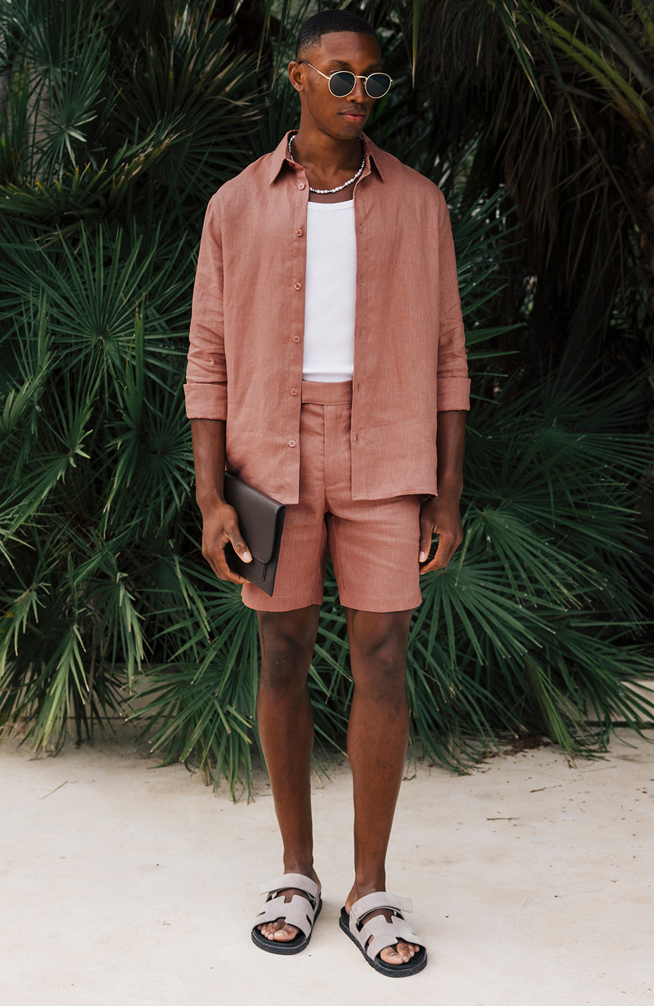 Nammos Pure Linen Tailored Shirt in Canyon