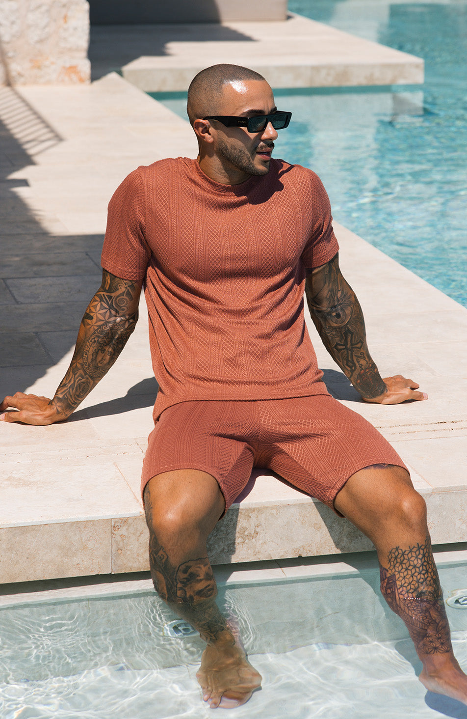 Tanami Textured Stretch Slim Short in Canyon