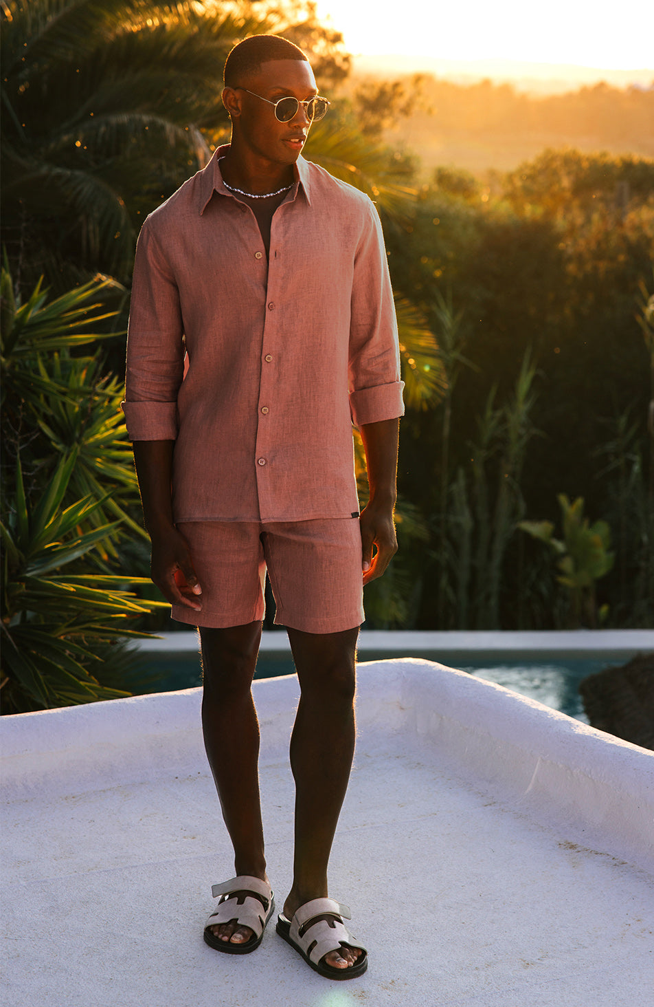 Nammos Pure Linen Tailored Shirt in Canyon