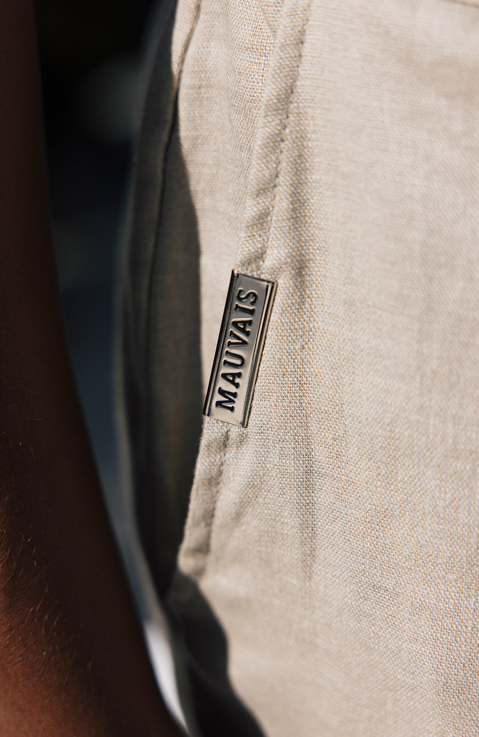 Nammos Pure Linen Tailored Trousers in Beige