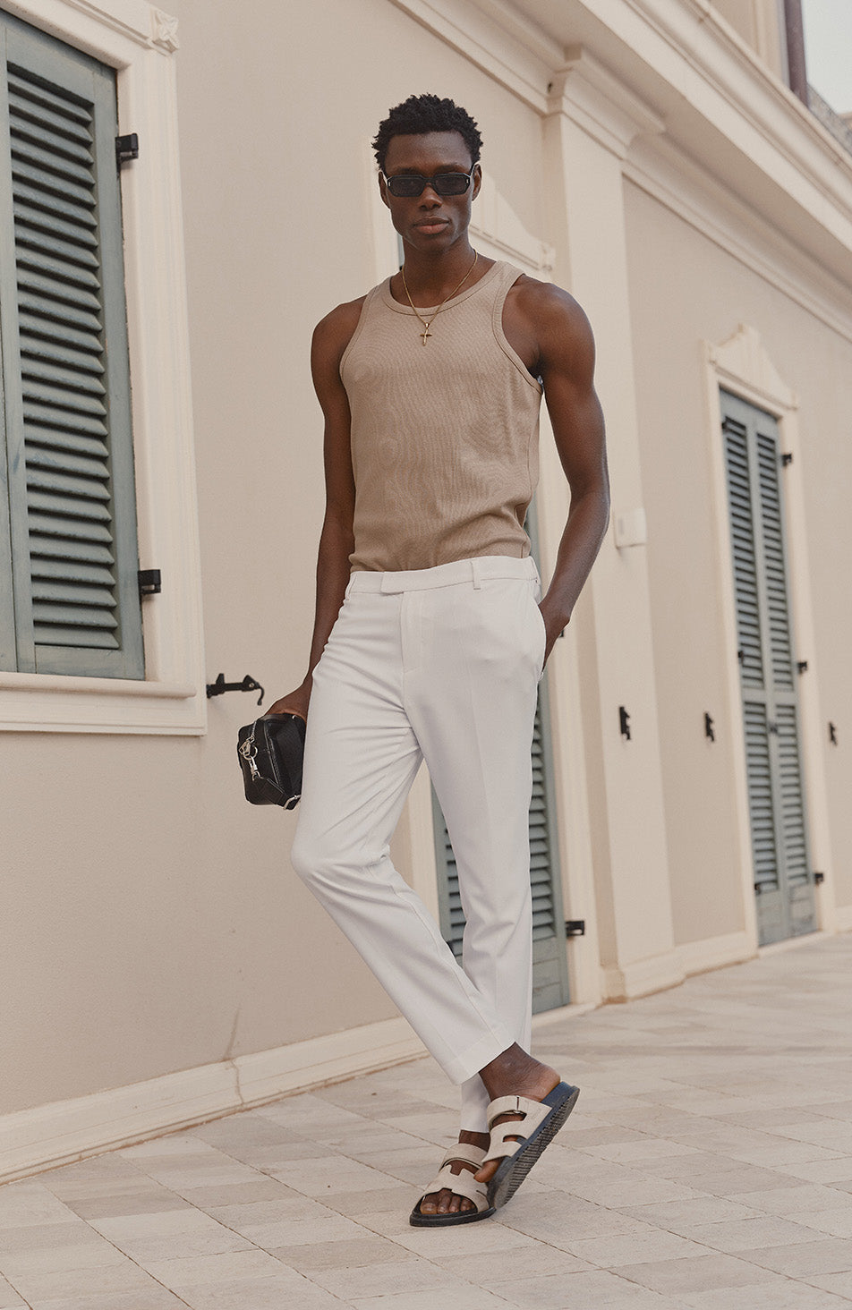 Aster Tailored Stretch Slim Leg Pants in White