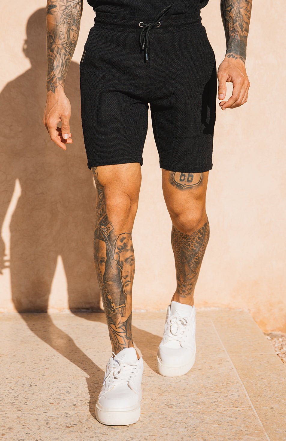 Cedro Knit Shorts in Black