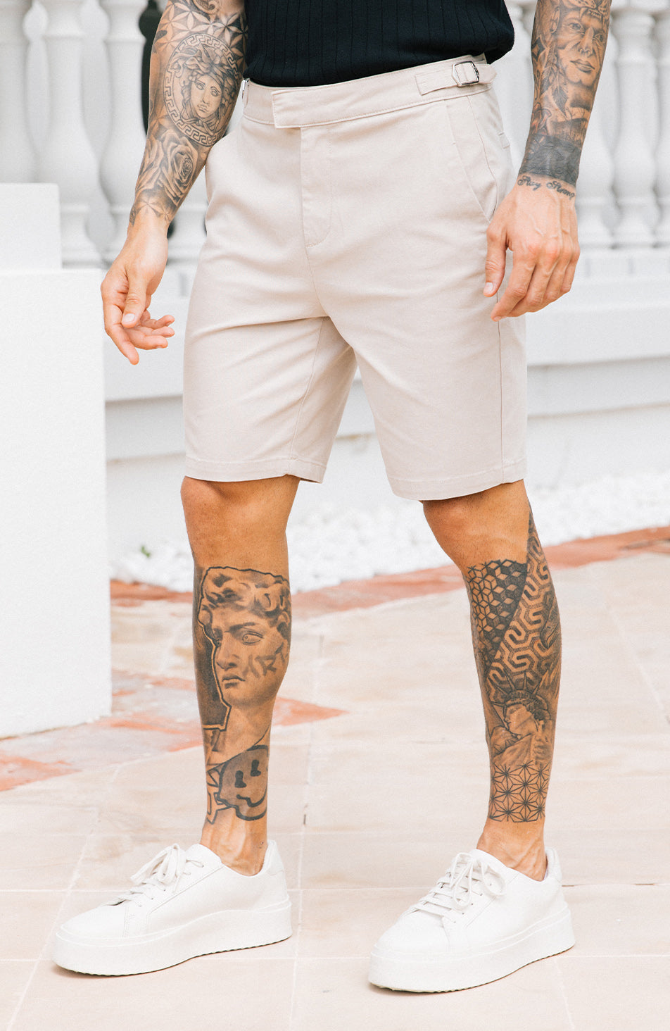 Beaufort Stretch Chino Shorts in Taupe