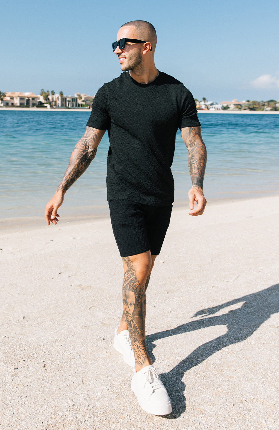 Cannes Knit Tee in Black