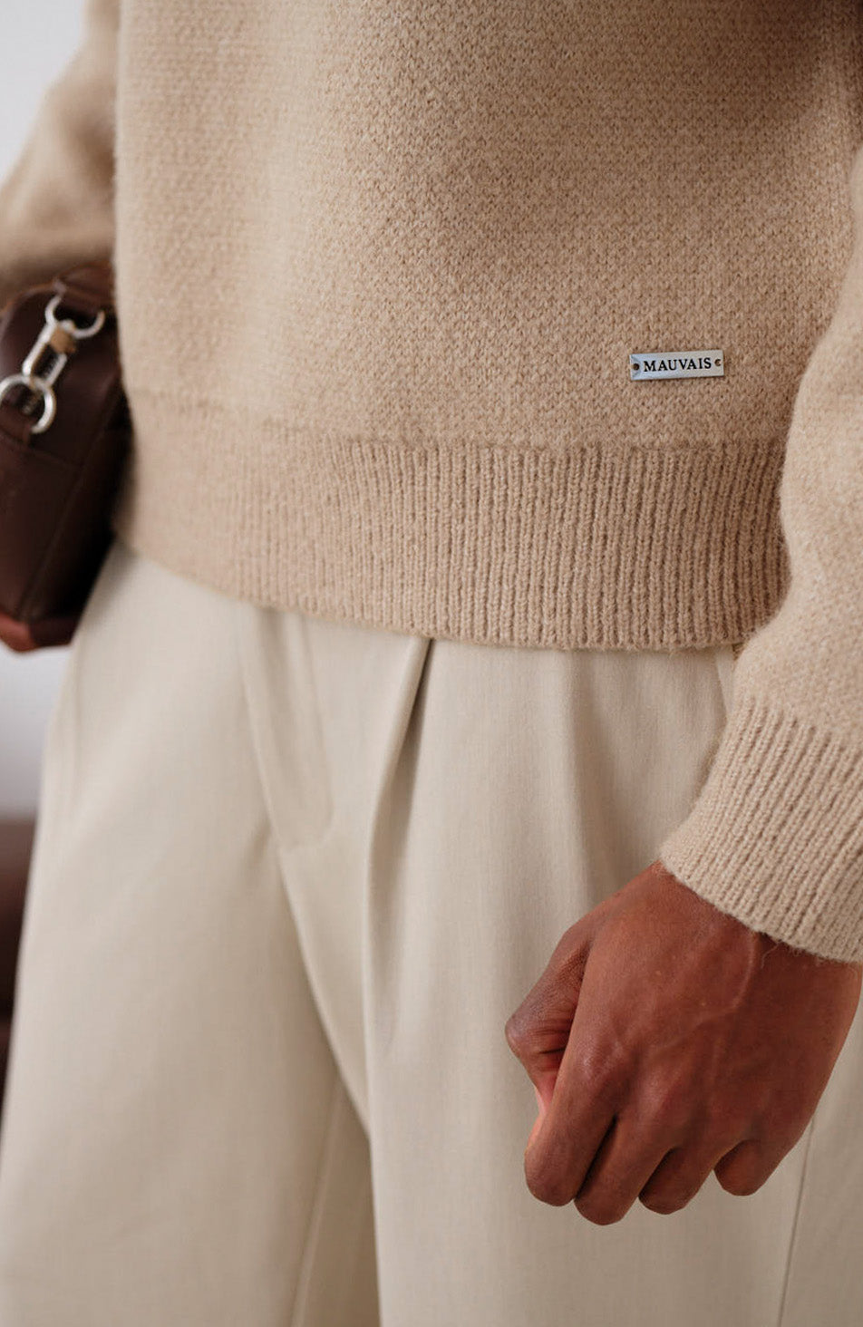 Salvador Ombre Knit Jumper in Beige