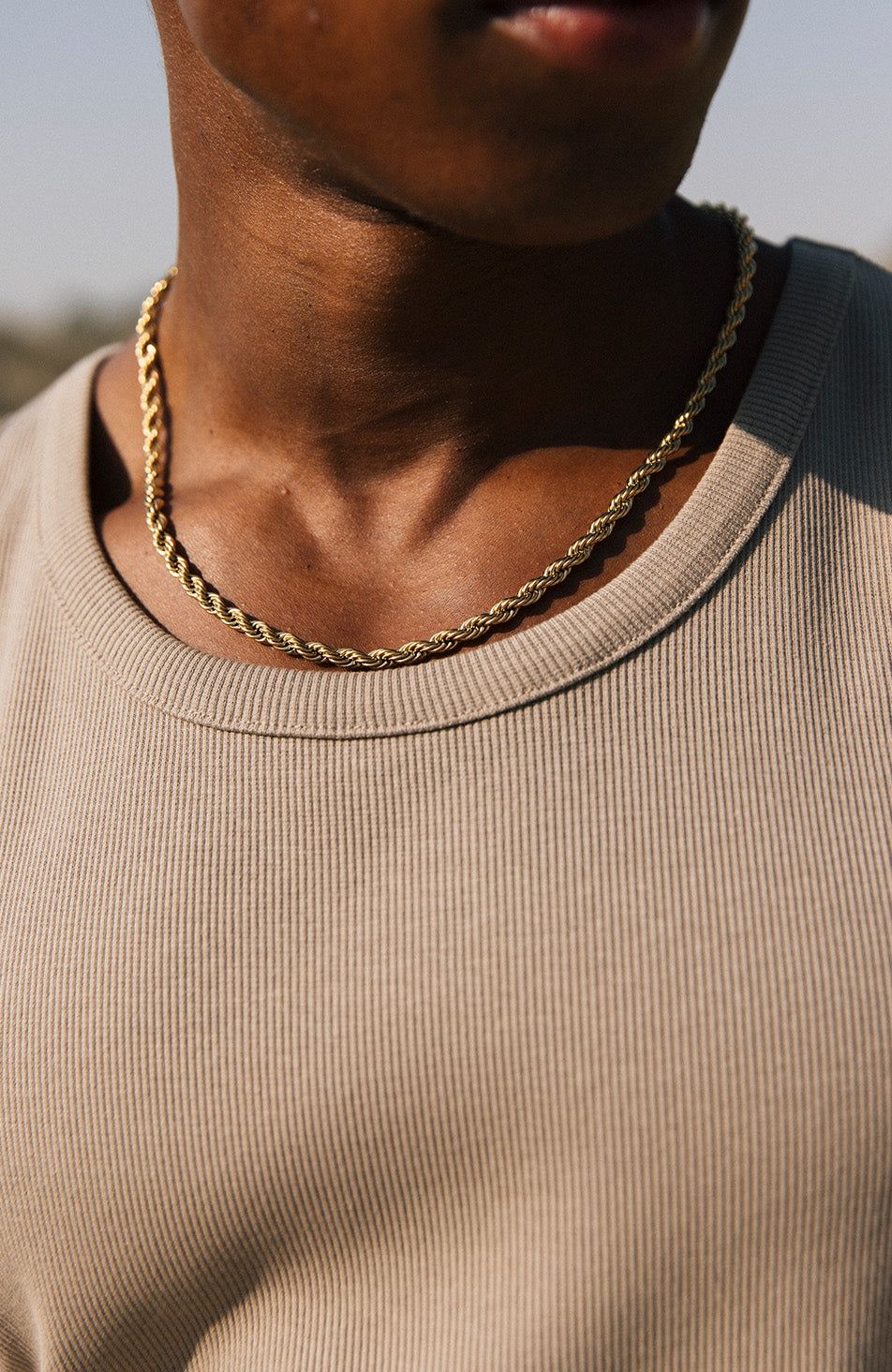 5mm rope chain in Gold – MAUVAIS