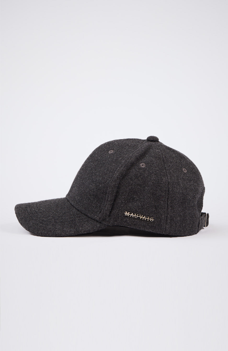 Melton Wool Cap in Dark Grey