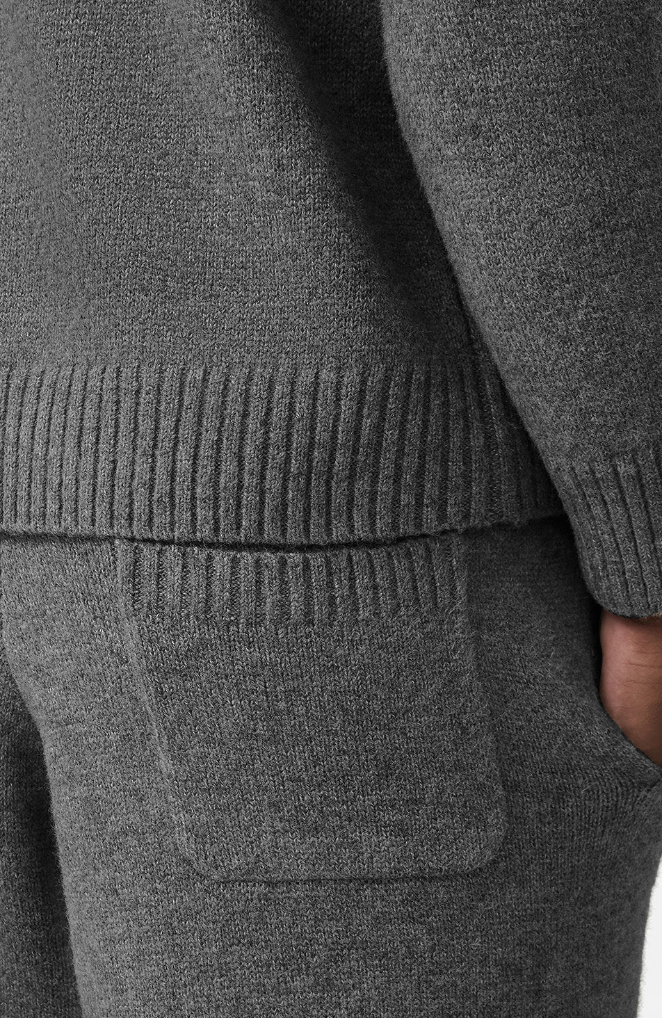 Montreux Knit Button Up Jumper in Grey