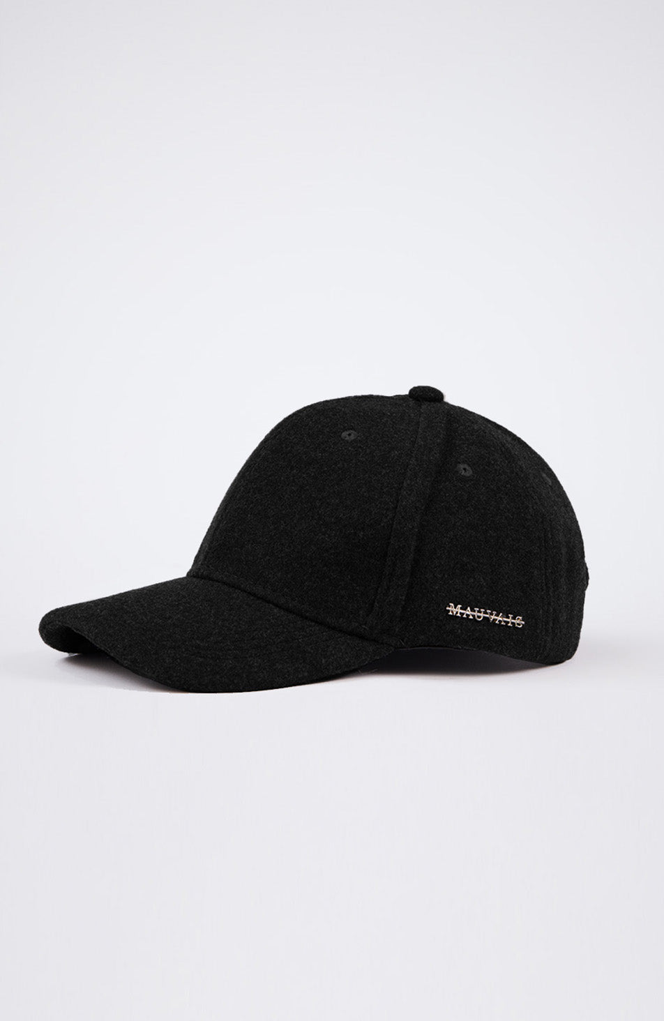 Melton Wool Cap in Black