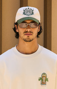 Hills Crest Trucker Cap in Green and White