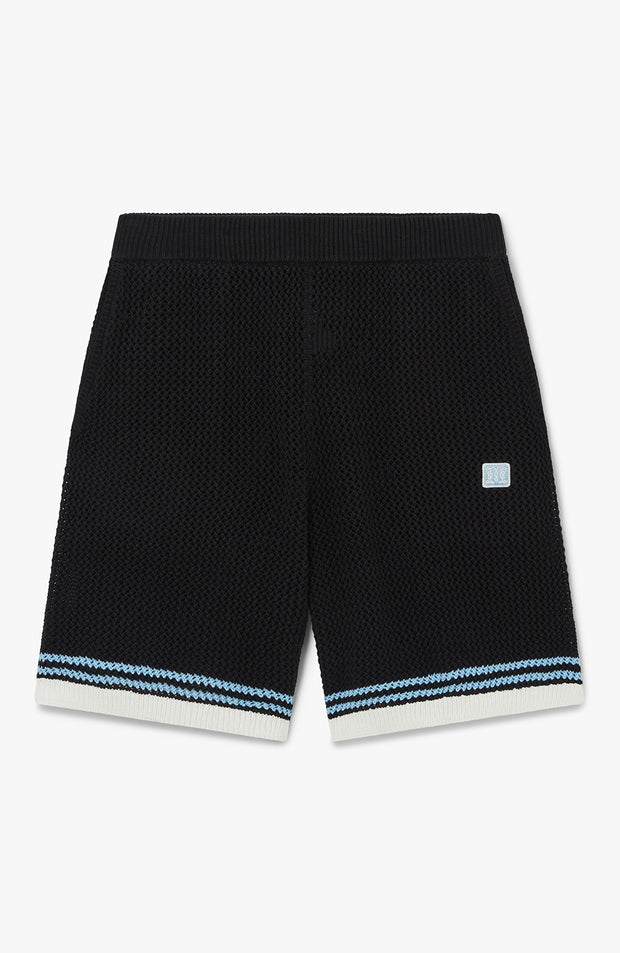 Malibu Cotton Crochet Shorts in Black