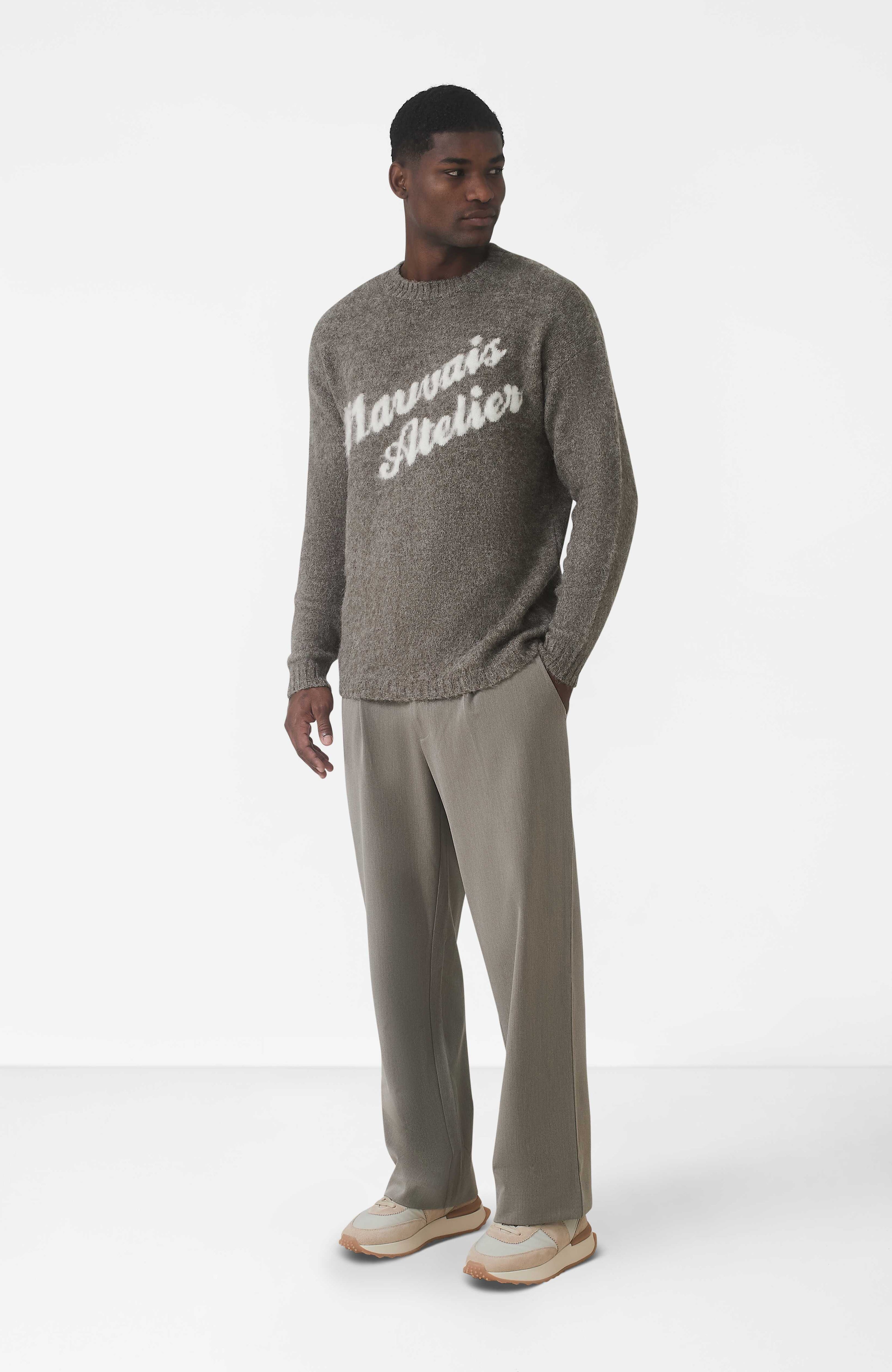 Atelier Oversized Brushed Knit Jumper in Truffle