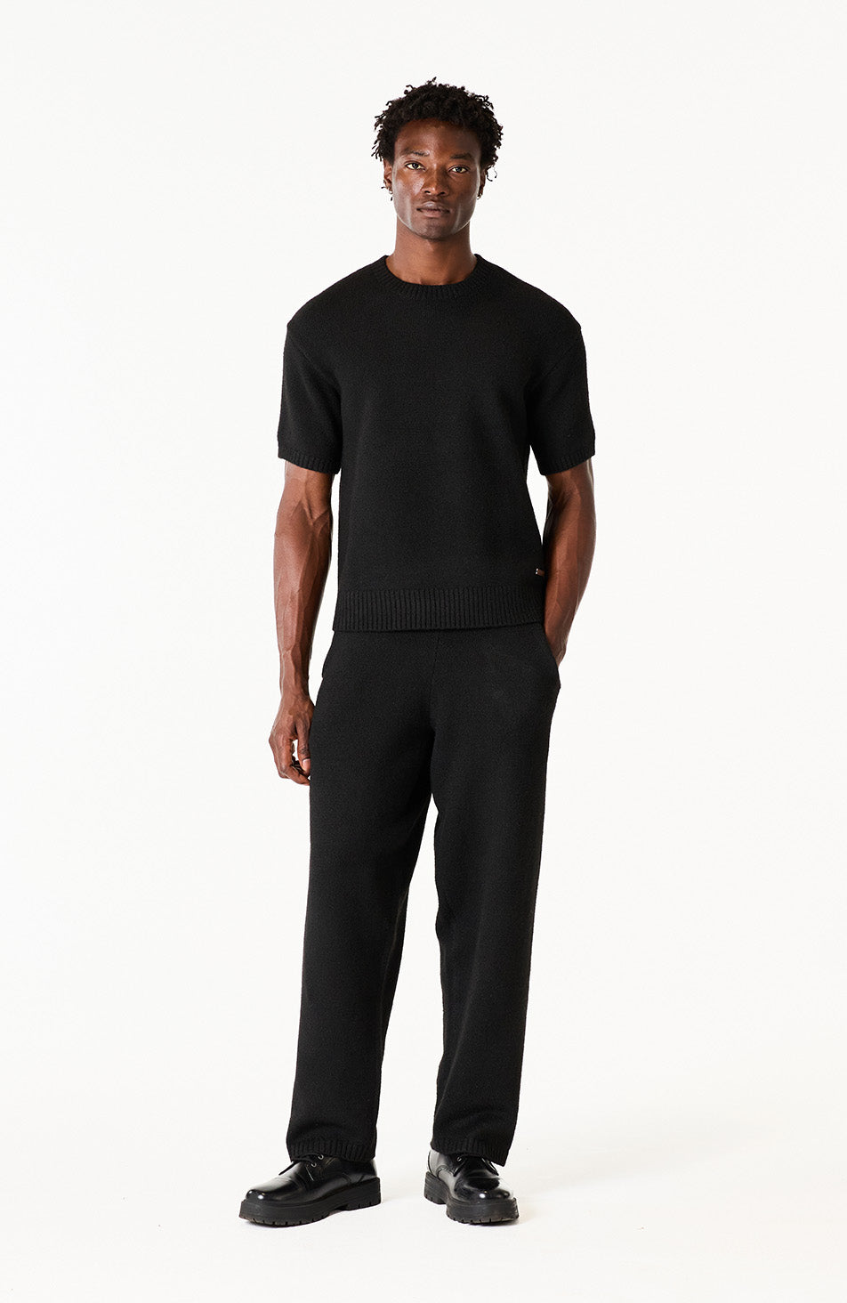 Monogram Montreux Knit T-Shirt in Black