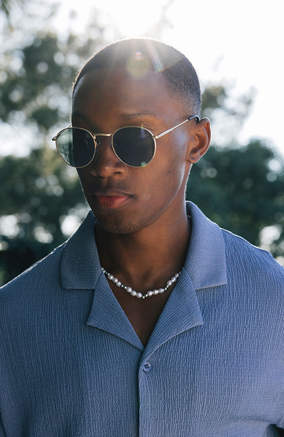 Eivissa Relaxed Fit Shirt in Storm Blue