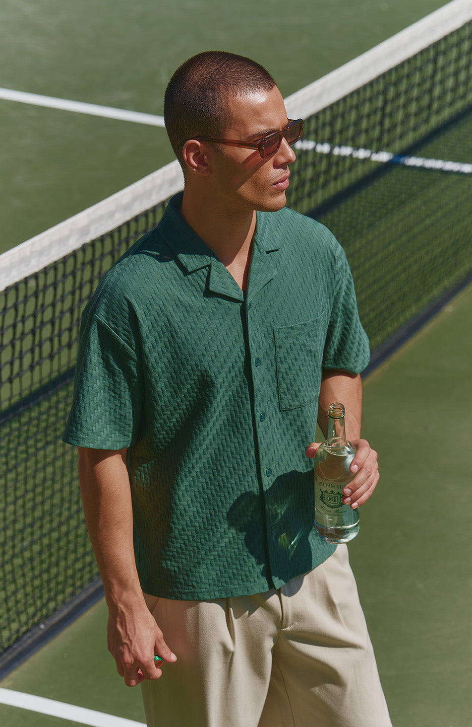 Vincent Boxy Short Sleeve Shirt in Green