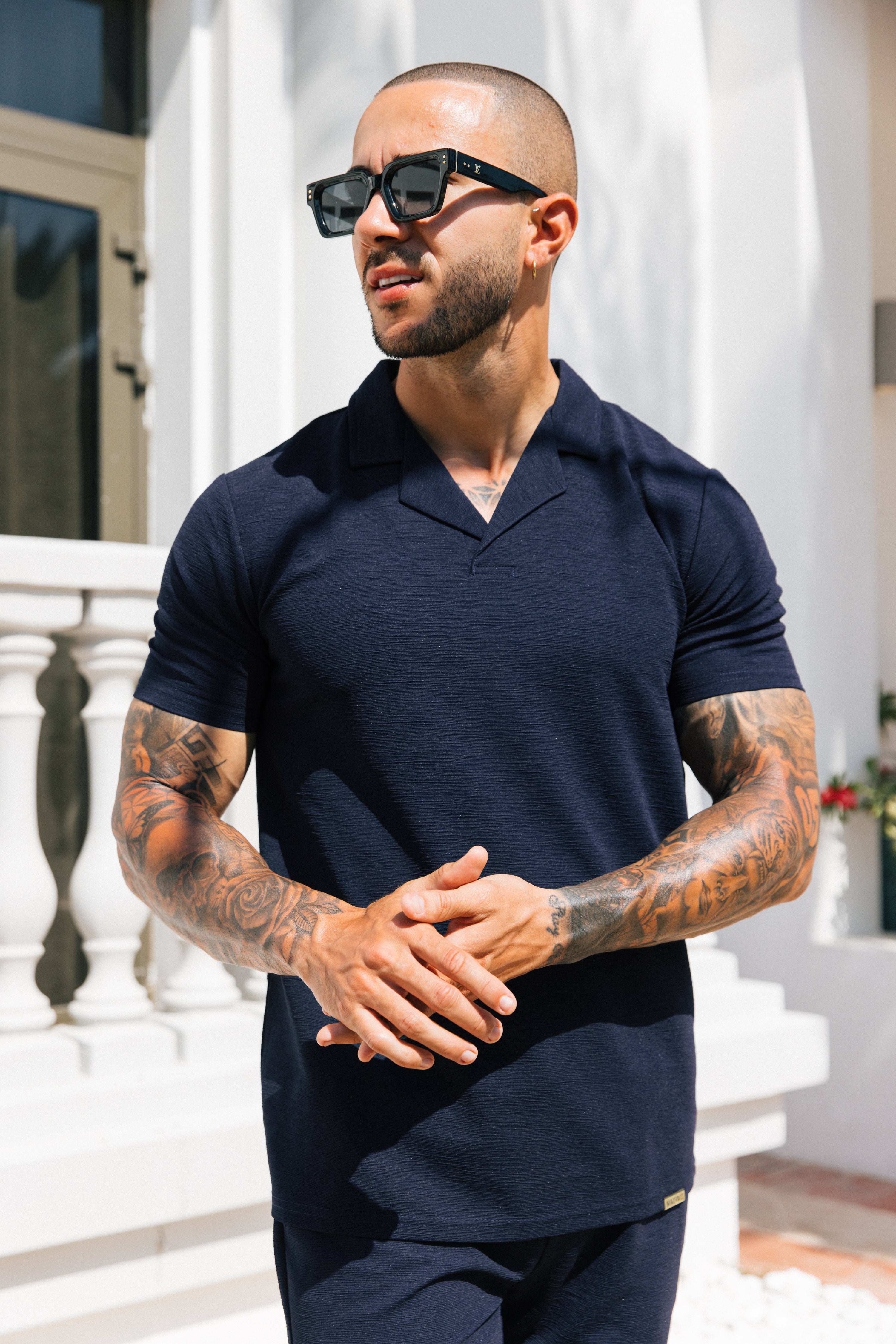 Sorrento Revere Polo in Dark Navy