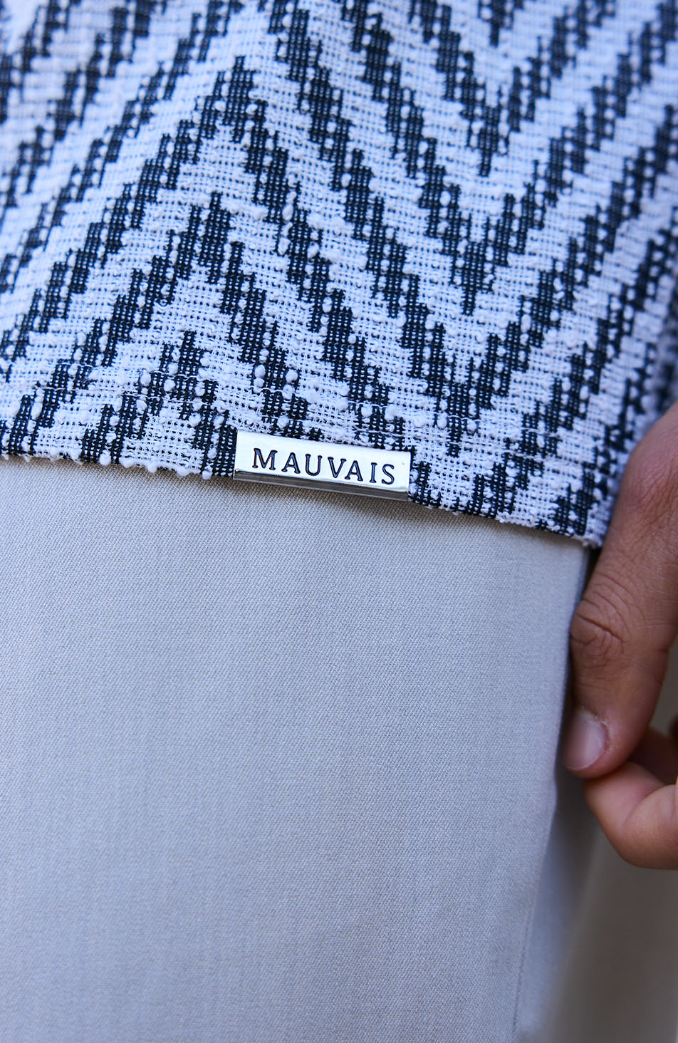 Marlin Textured Relaxed Polo in Grey