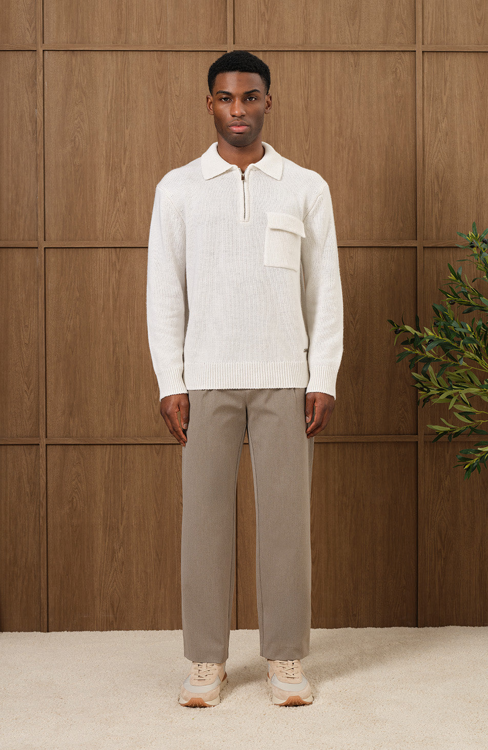 Harlem Knitted Jumper in Ecru