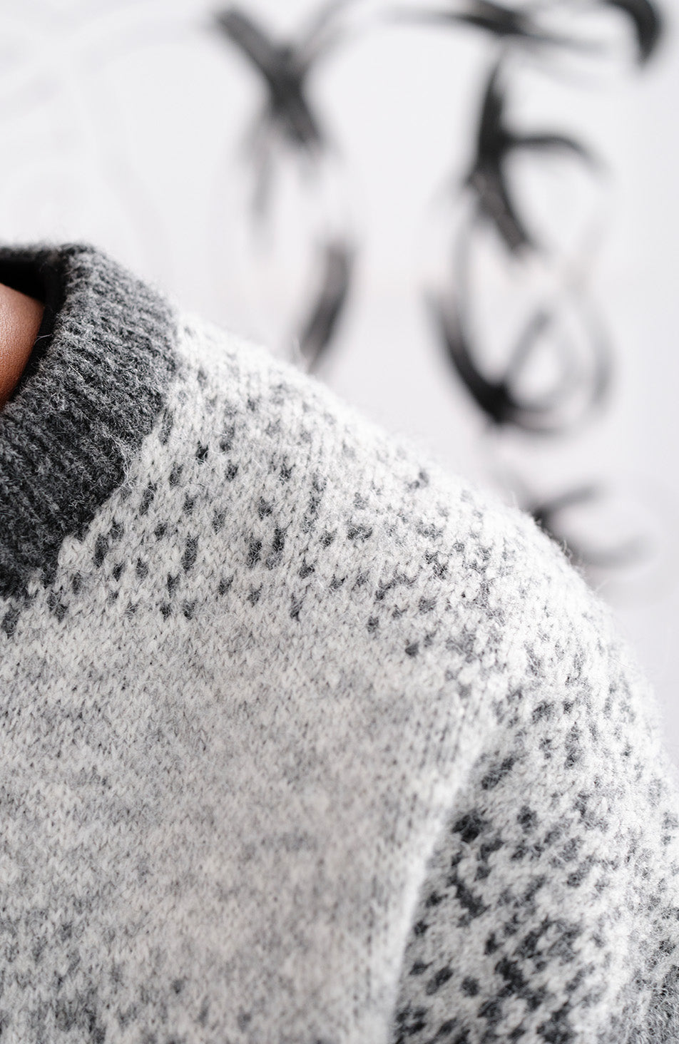 Salvador Ombre Knit Sweater in Grey