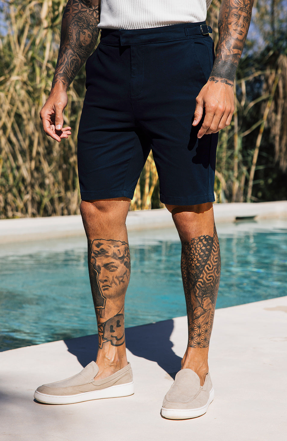 Beaufort Stretch Chino Shorts in Navy
