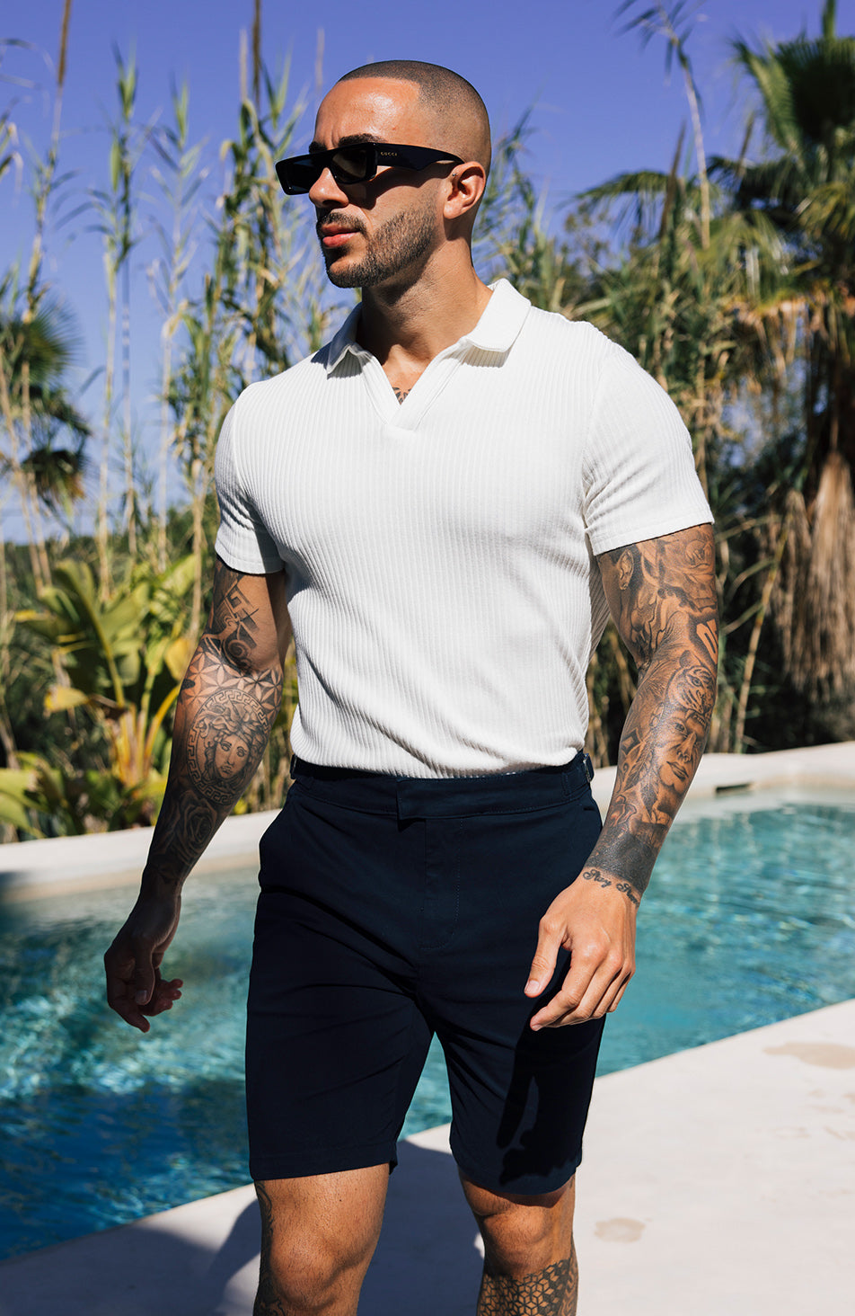 Beaufort Stretch Chino Shorts in Navy