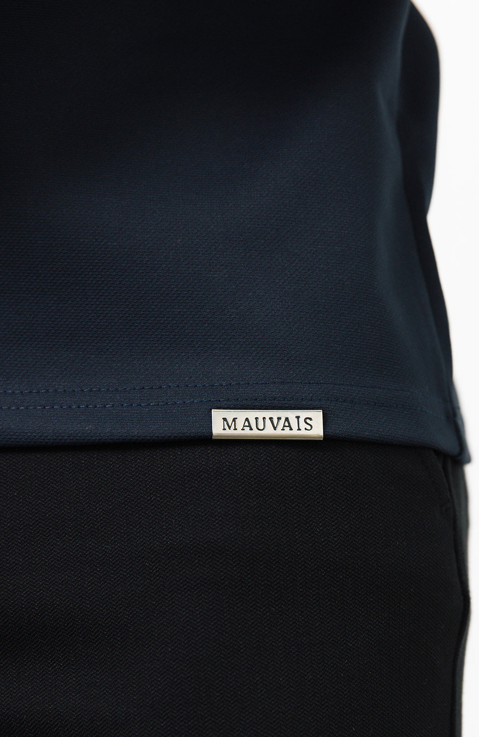 Renato Premium Zip Tee in Navy