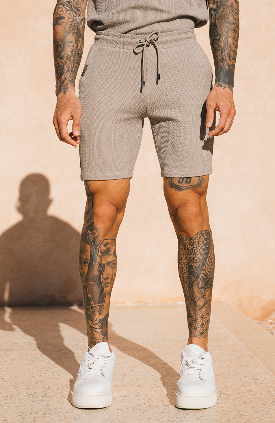 Cedro Knit Shorts in Taupe