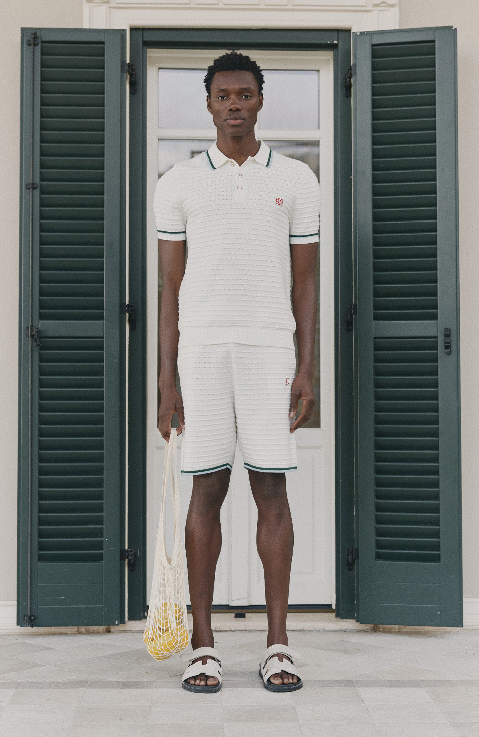 Riviera Knit Rib Short in White