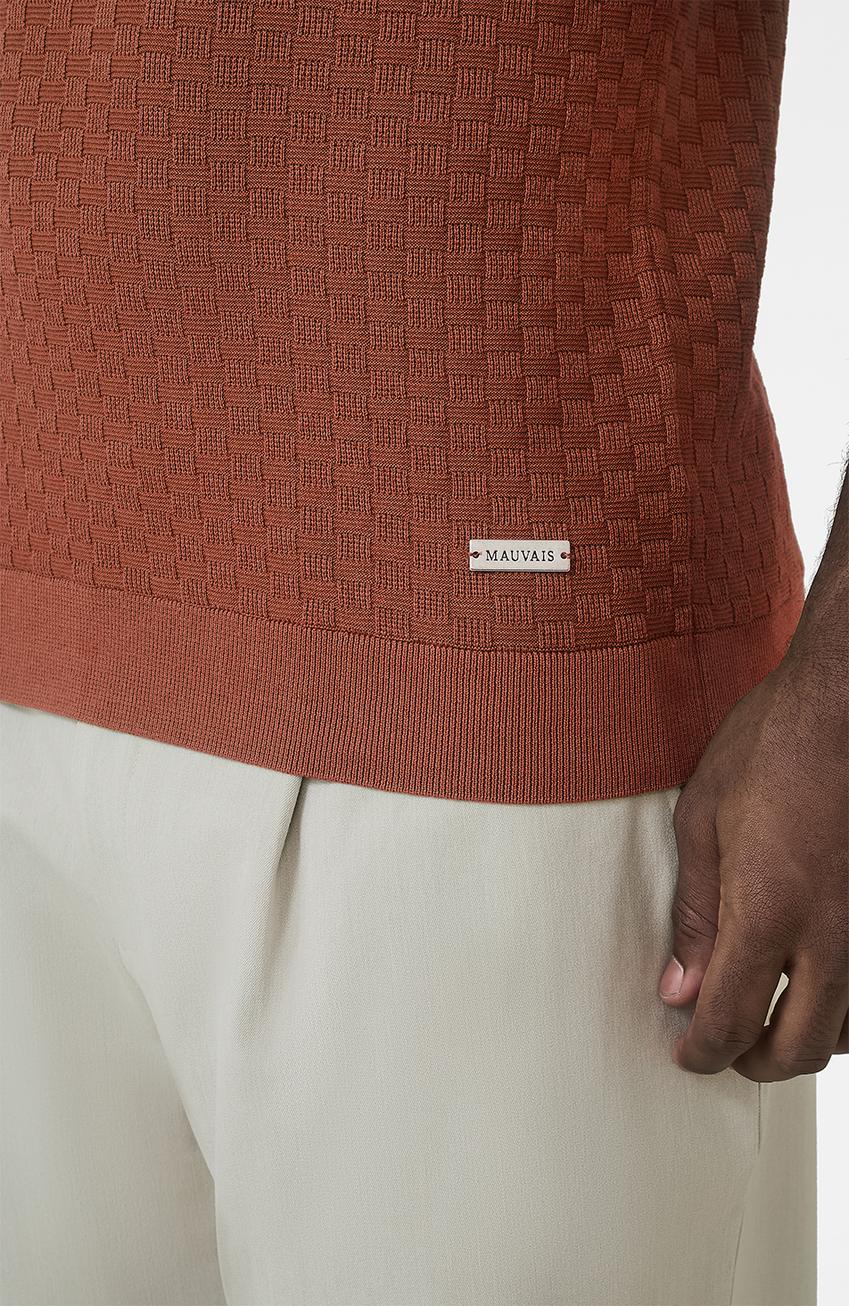 Nerano Slim Knit Polo in Canyon