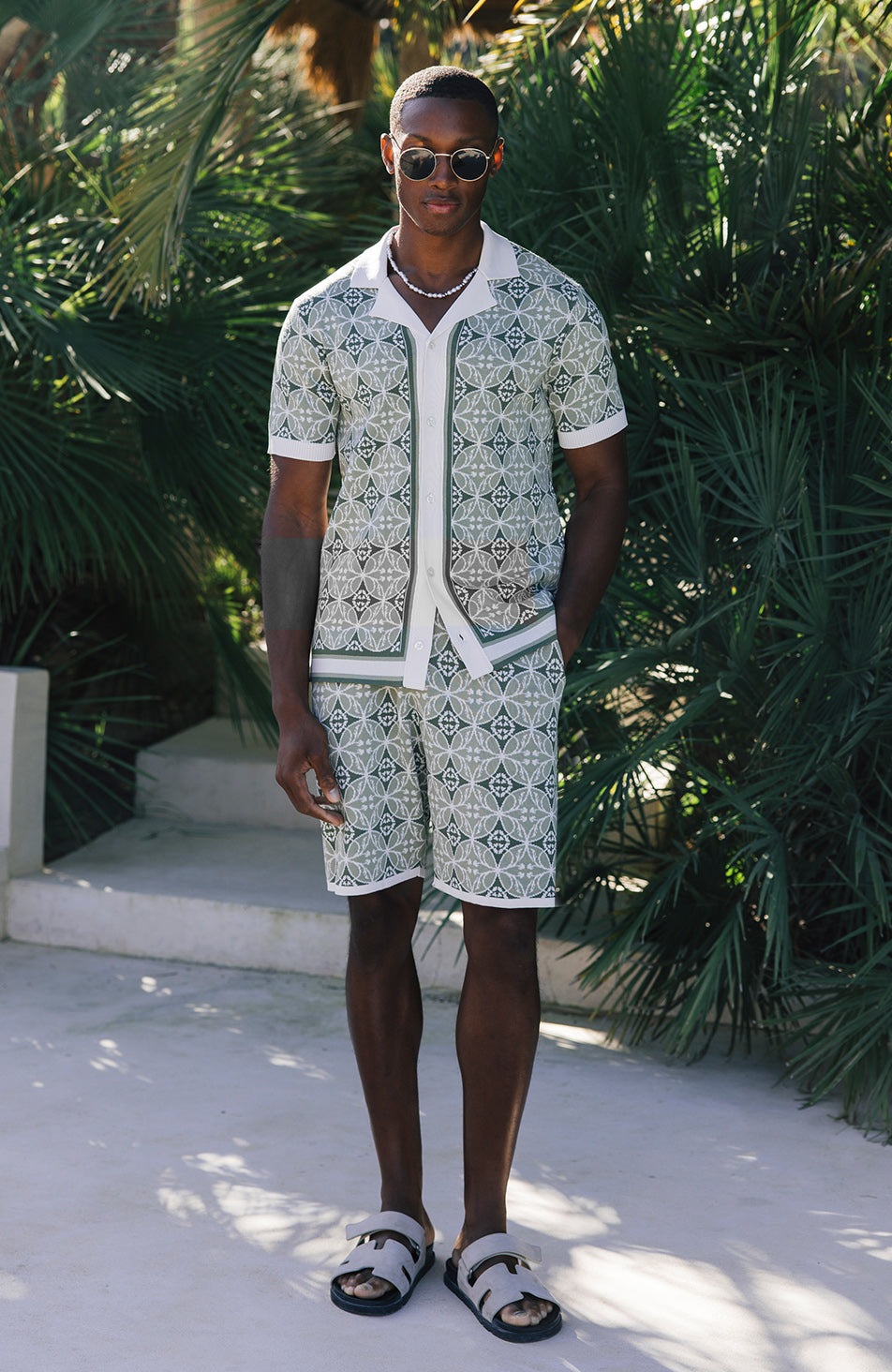 Cabo Knit Shorts in Green