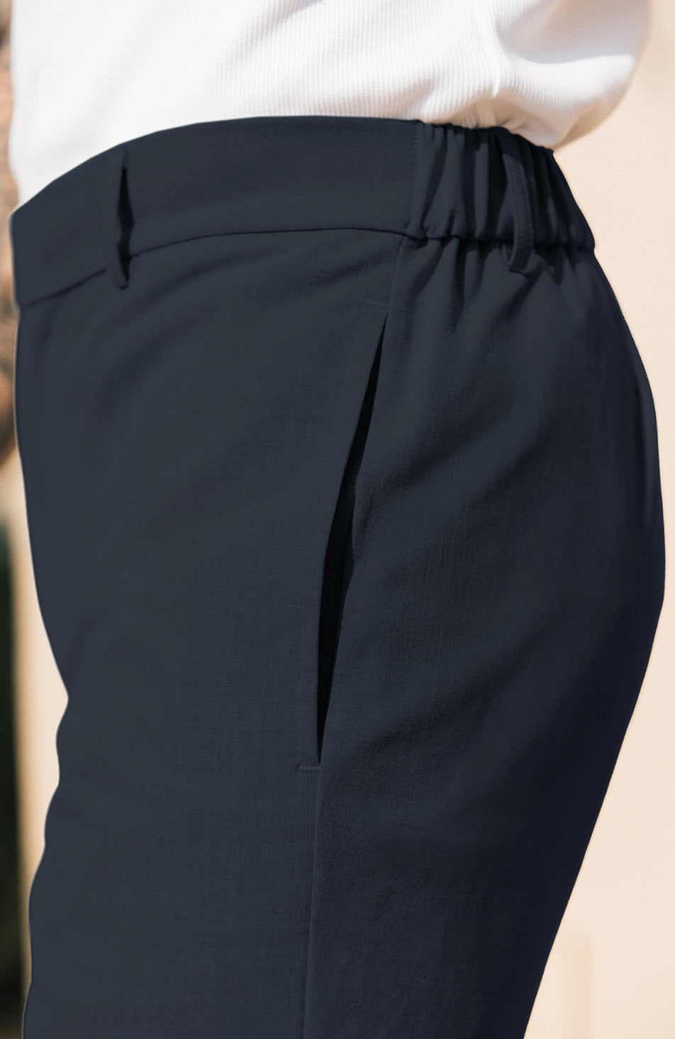 Aster Tailored Stretch Fit Short in Navy