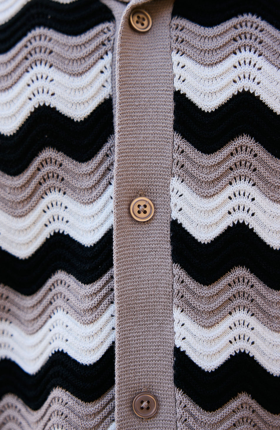 Aruba Textured Relaxed Fit Knitted Shirt in Taupe