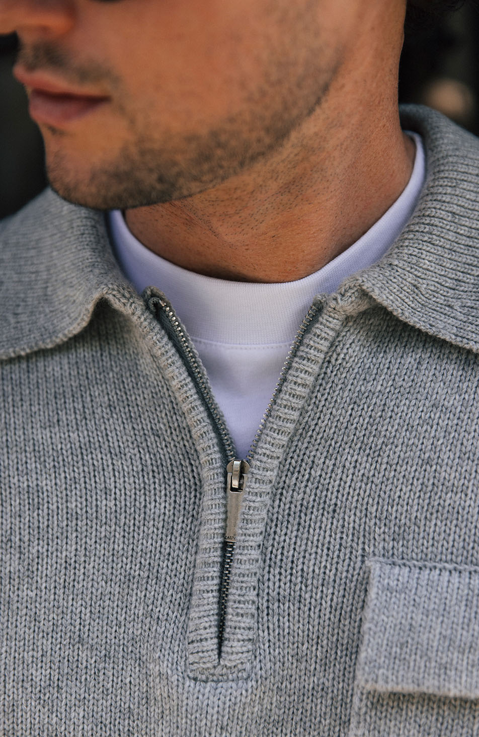 Harlem Oversized Knitted Jumper in Grey