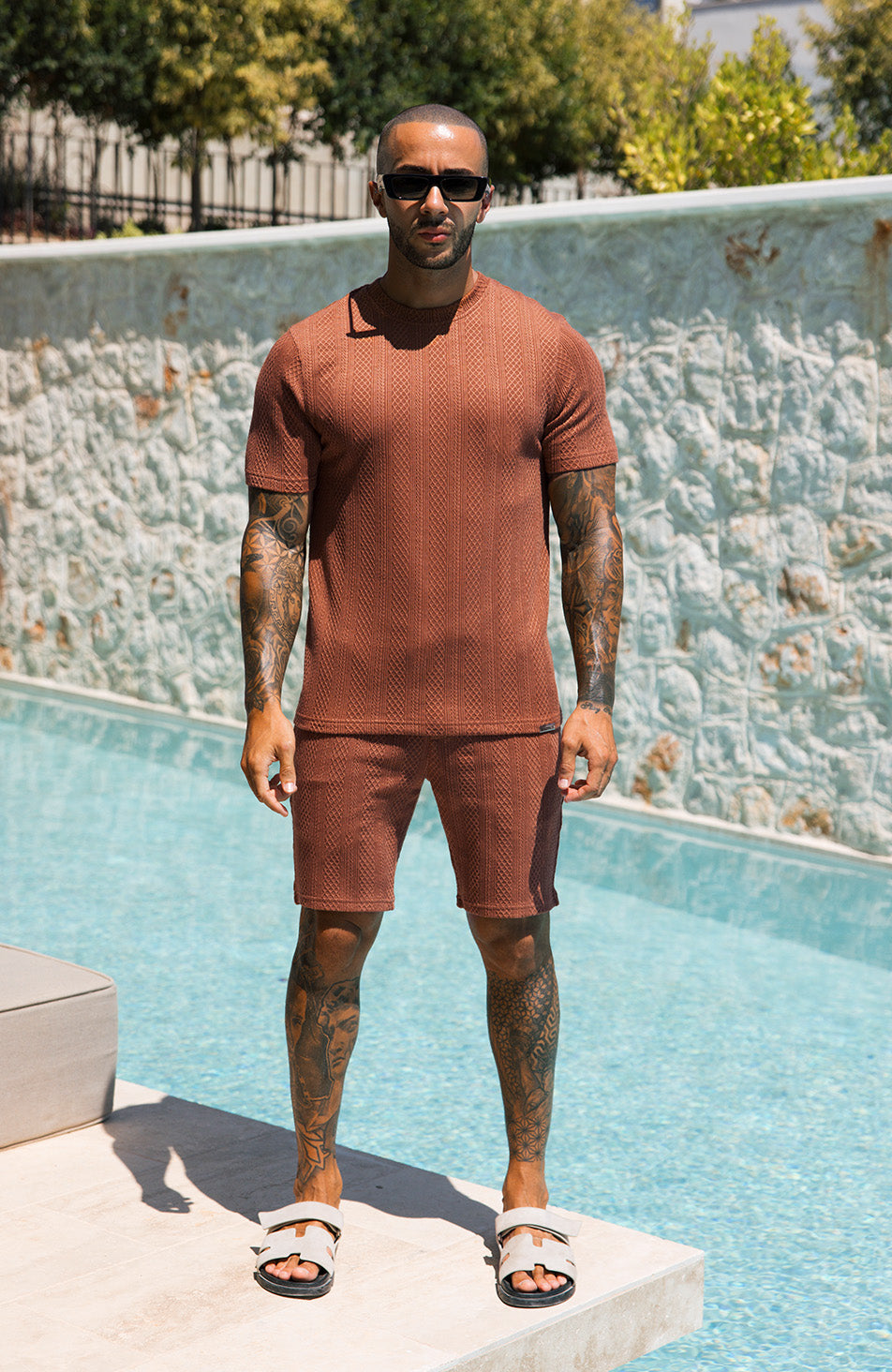 Tanami Textured Stretch Slim Short in Canyon