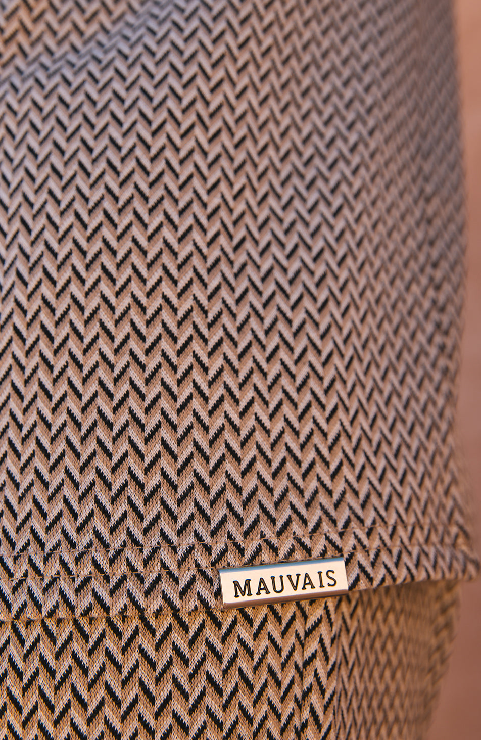 Gio Revere Knit Polo in Beige