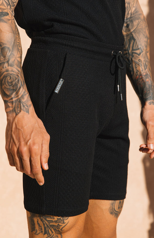 Cedro Knit Shorts in Black