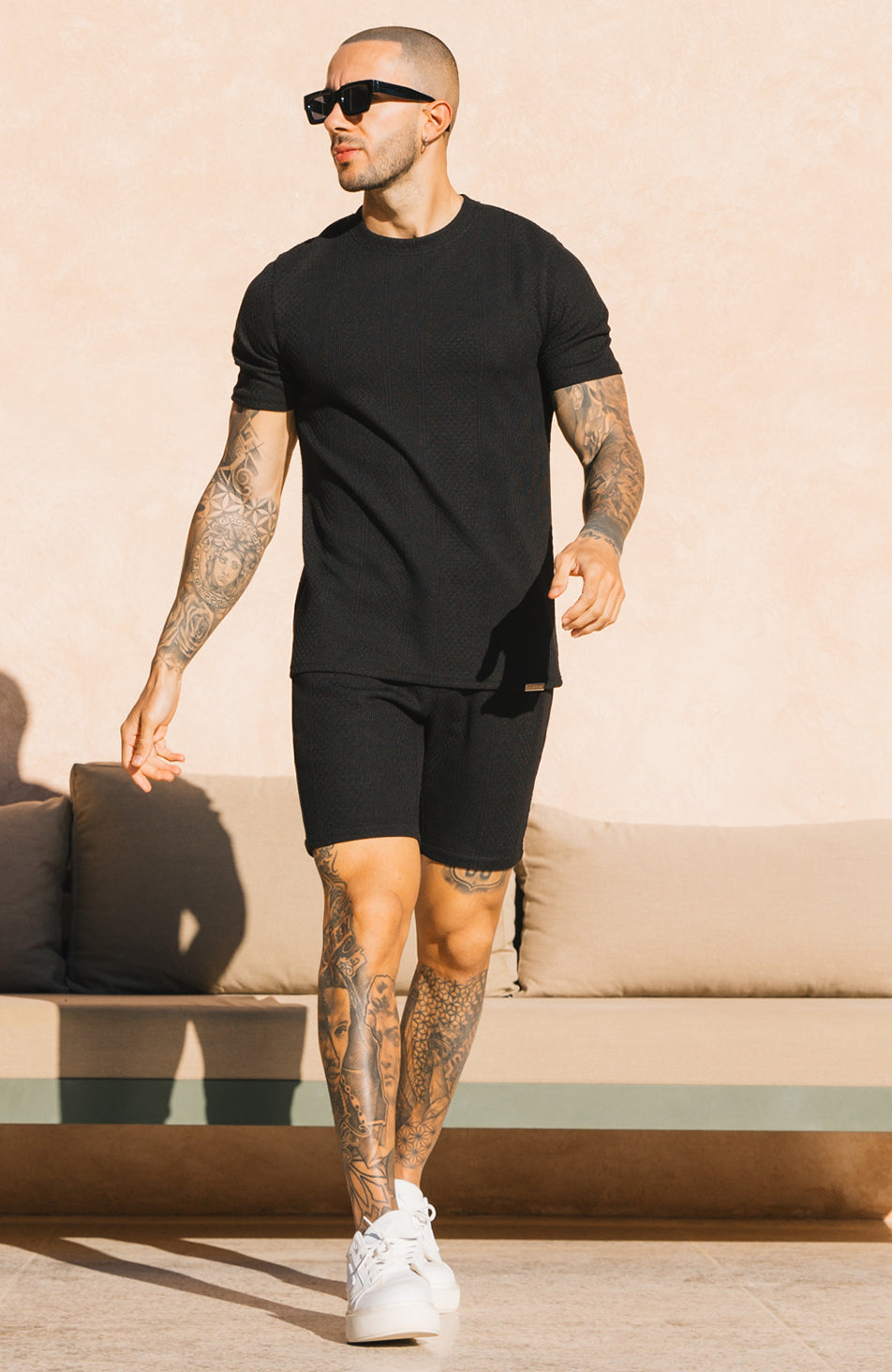 Cedro Knit Shorts in Black