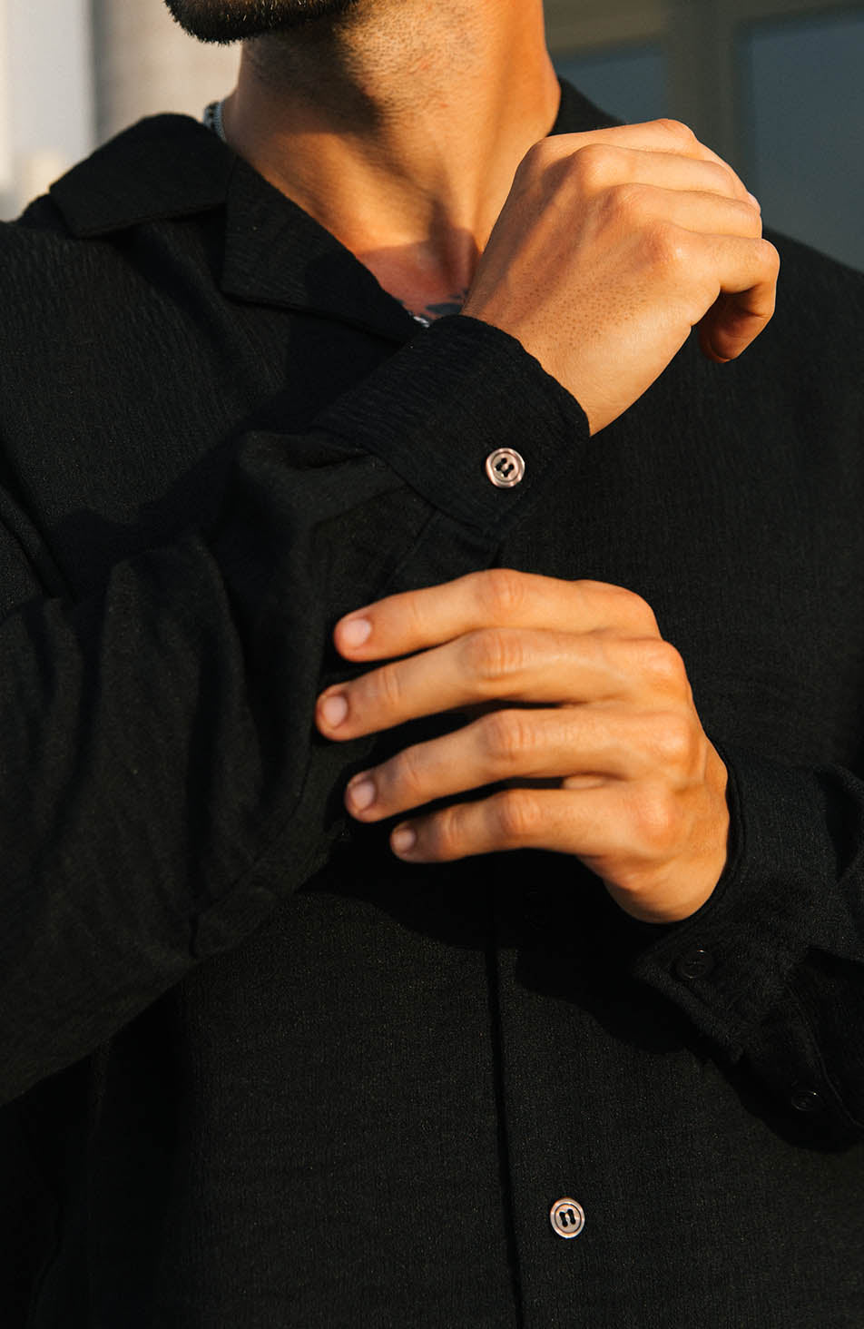 Fiorano Long Sleeve Shirt in Black
