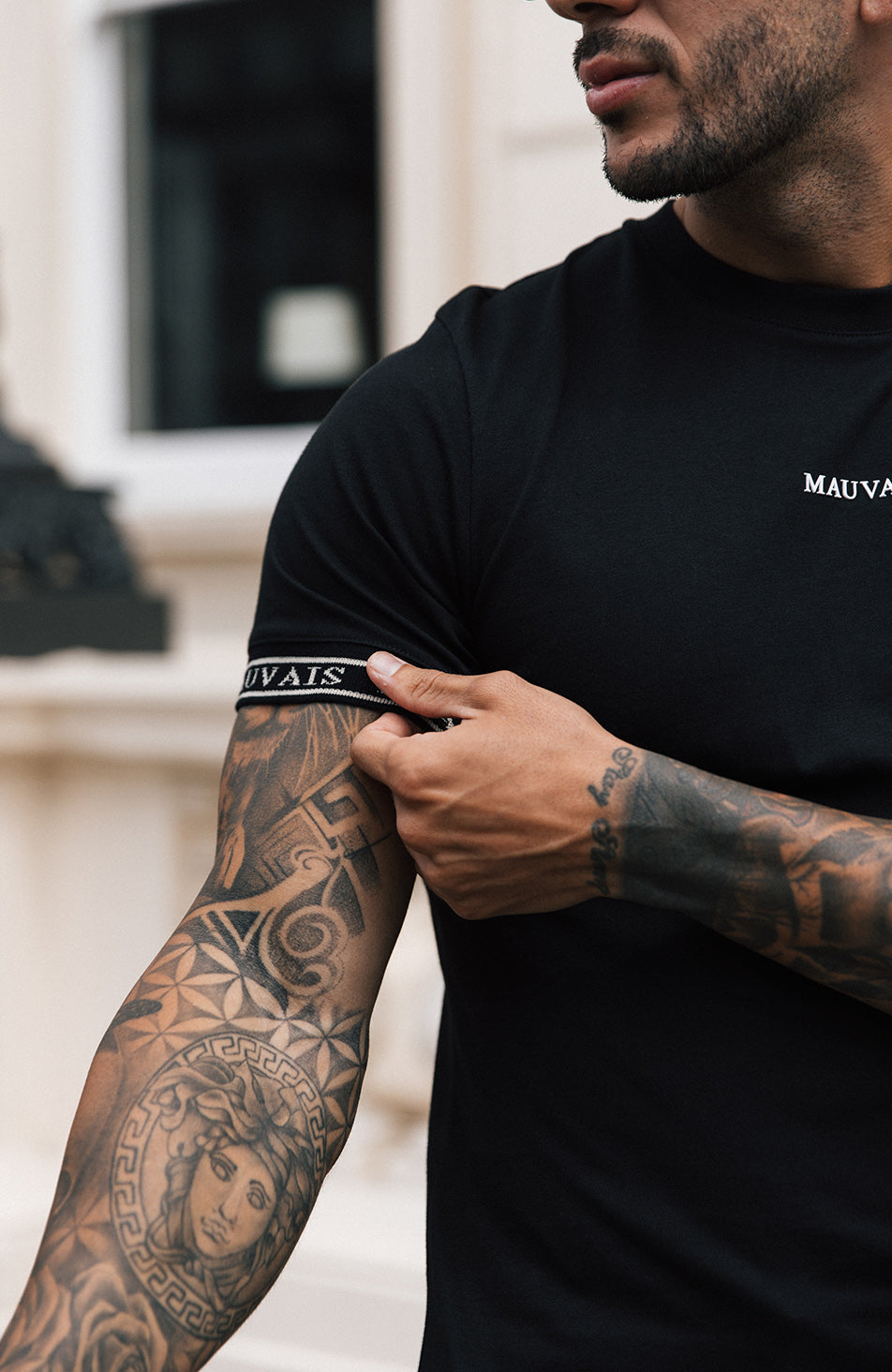 MAUVAIS Black Taped Tee