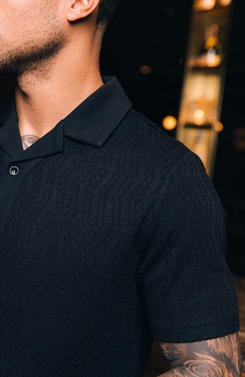Franco Knitted Shirt in Black