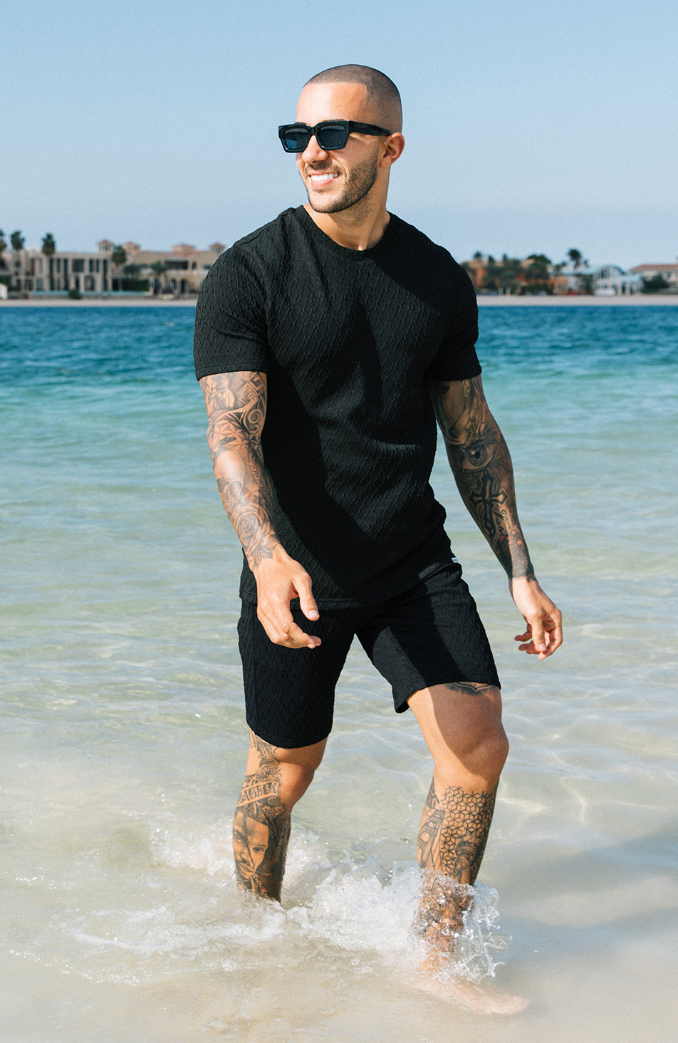 Cannes Knit Tee in Black