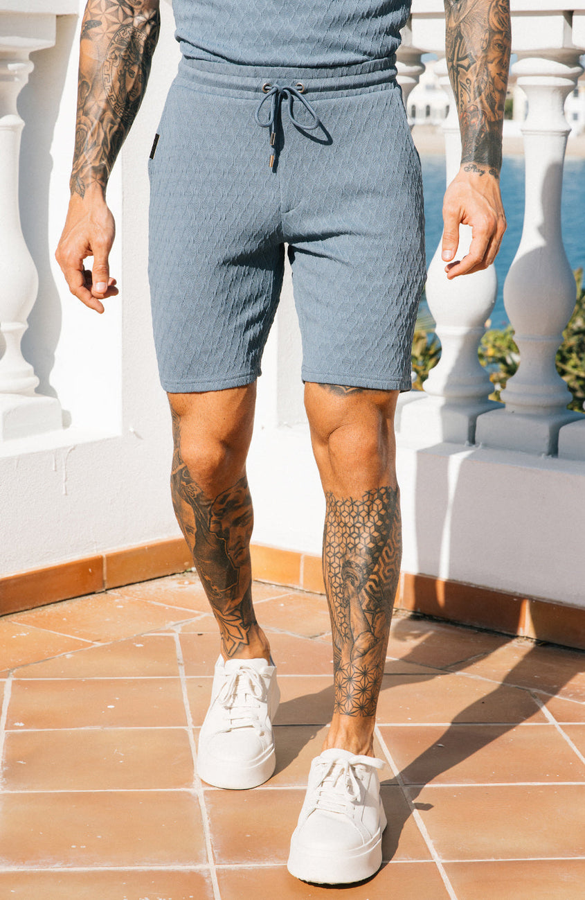 Cannes Knit Shorts in Blue