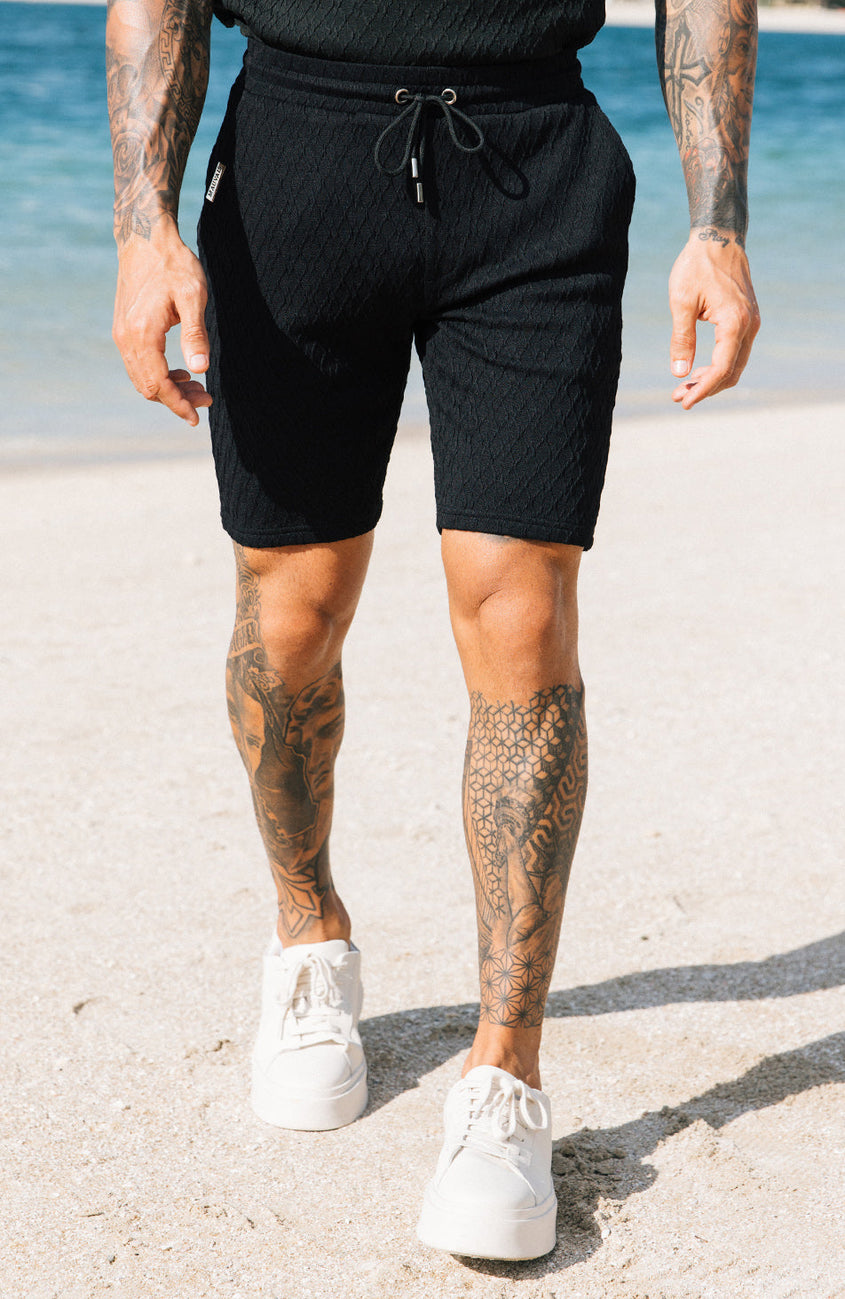 Cannes Knit Shorts in Black