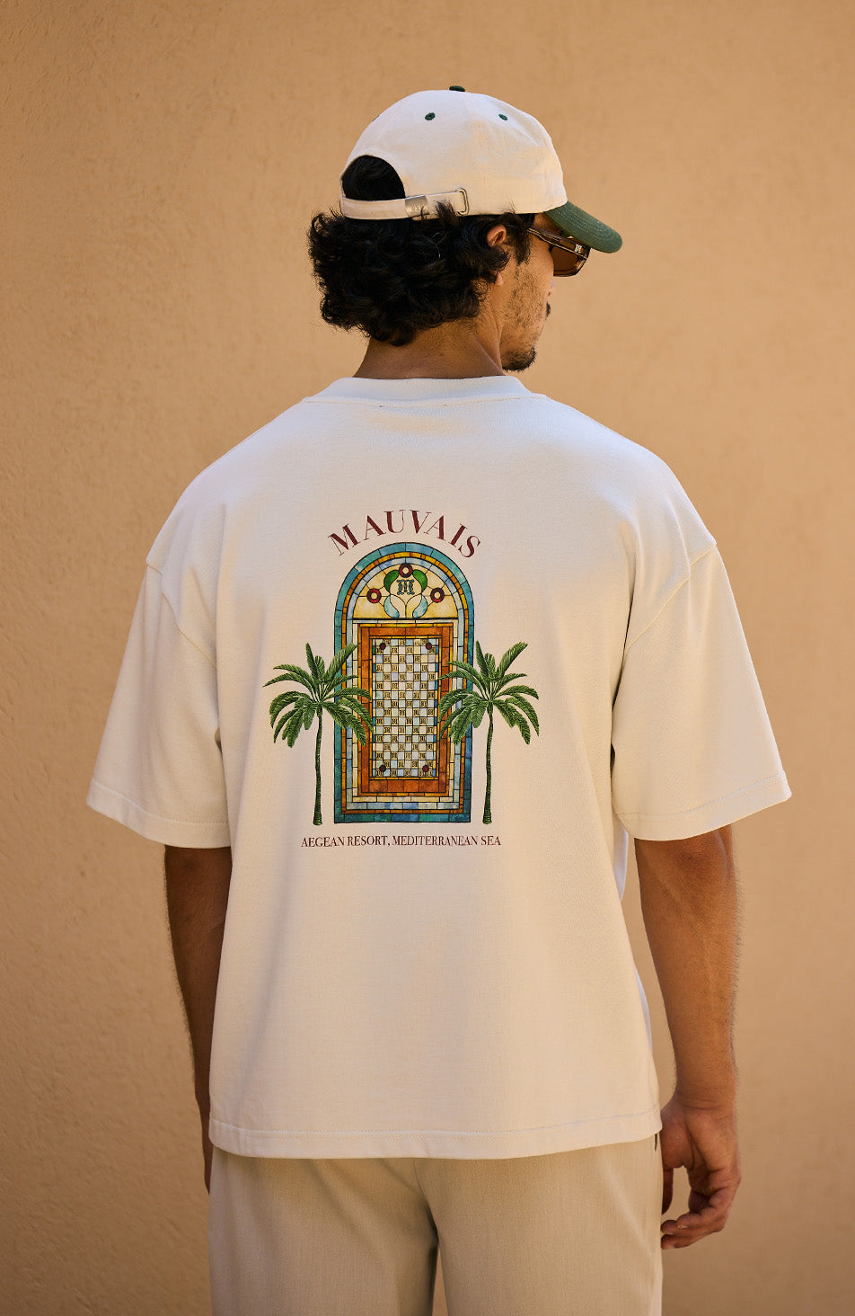 Stained Glass Graphic T-Shirt in Ivory