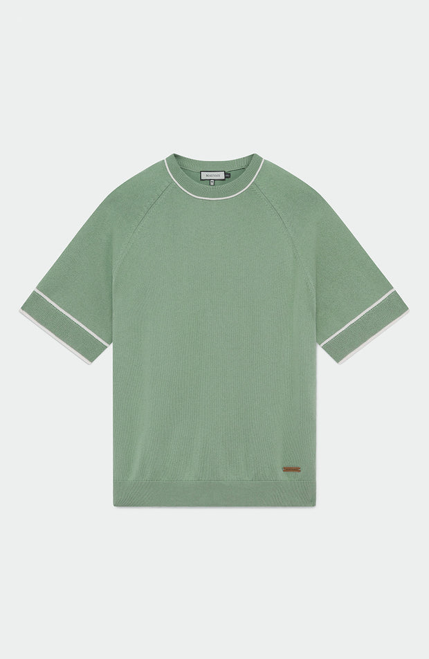 Franco Slim Knit Tee in Mint