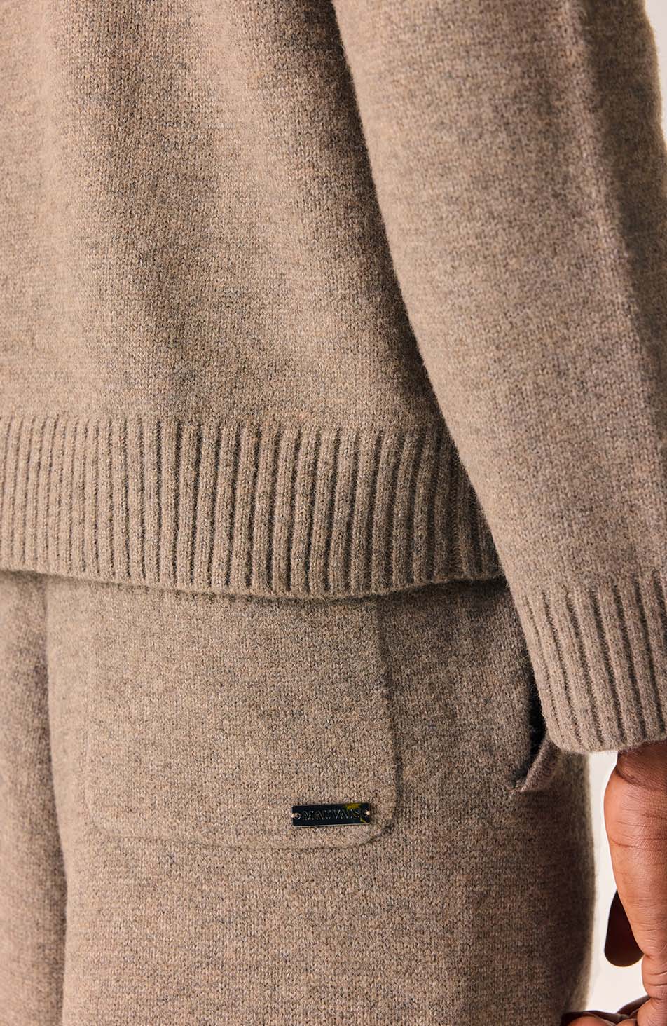 Monogram Montreux Knit Jogger in Taupe