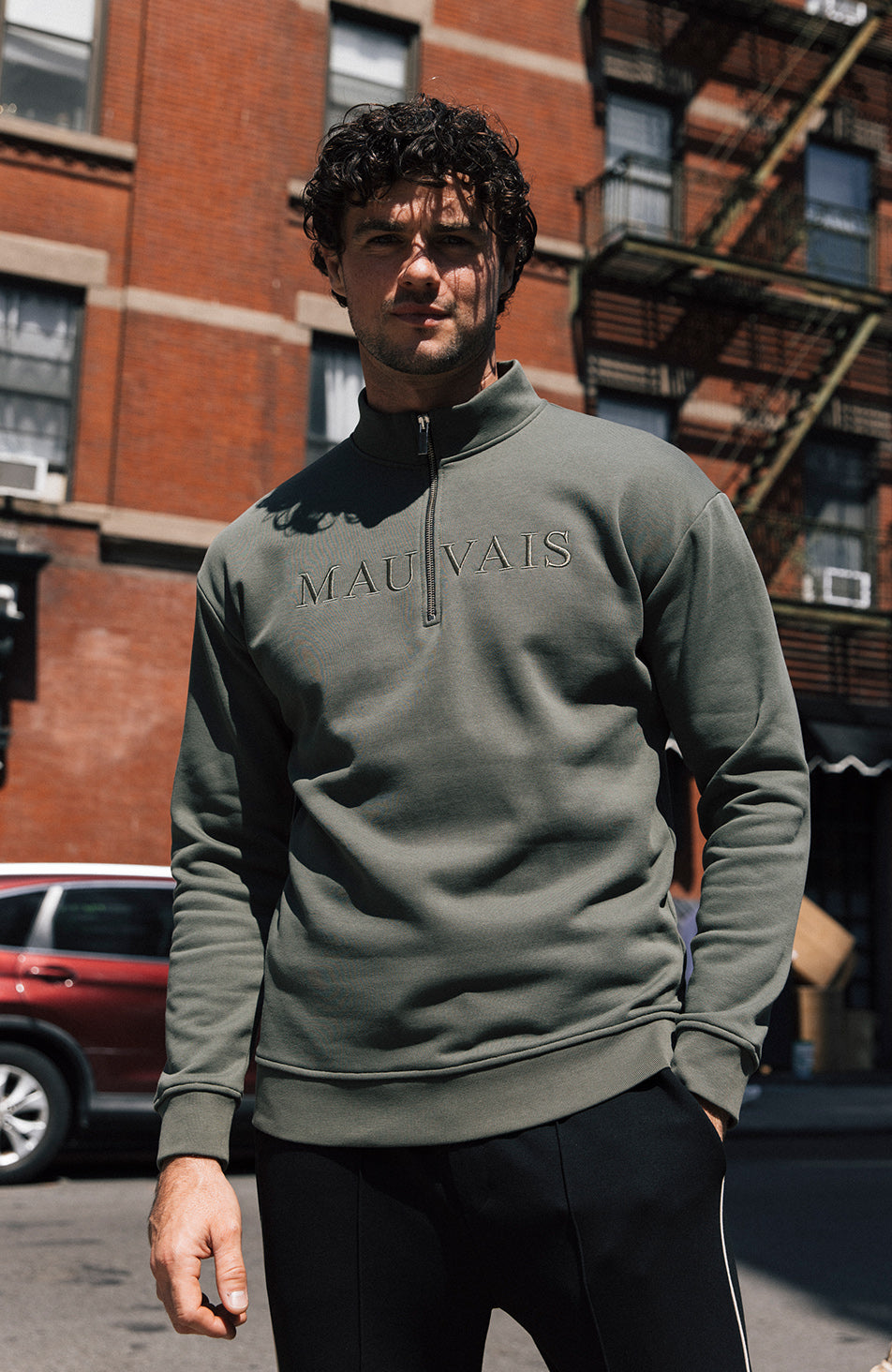 MAUVAIS White Embossed Sweatshirt