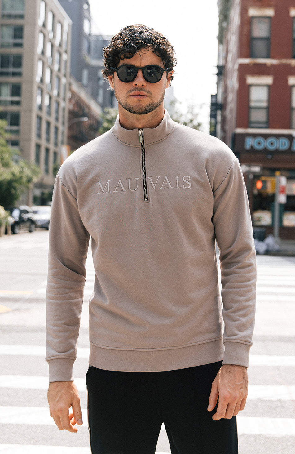 MAUVAIS White Embossed Sweatshirt